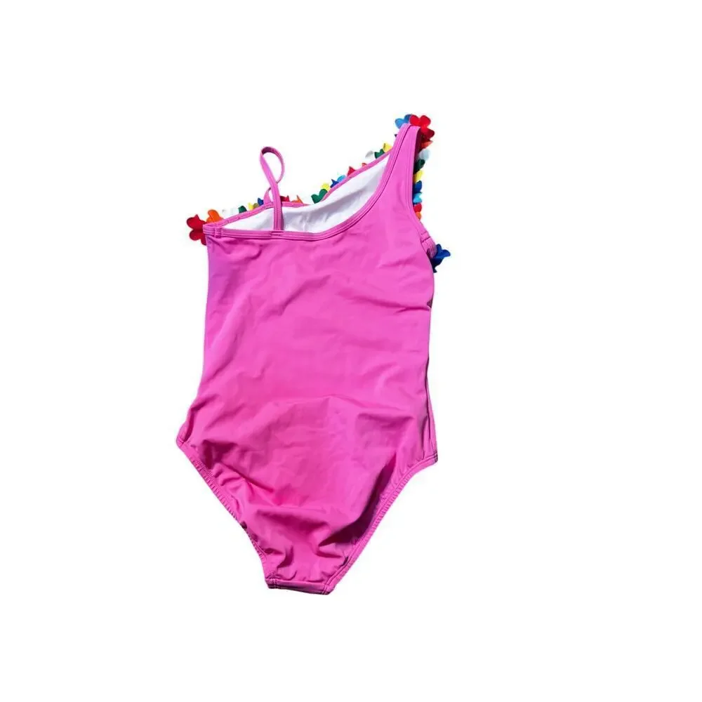 Hanna Andersson Sunblock Asymmetrical One-Piece Swimsuit NWT Size 150 (US 12)